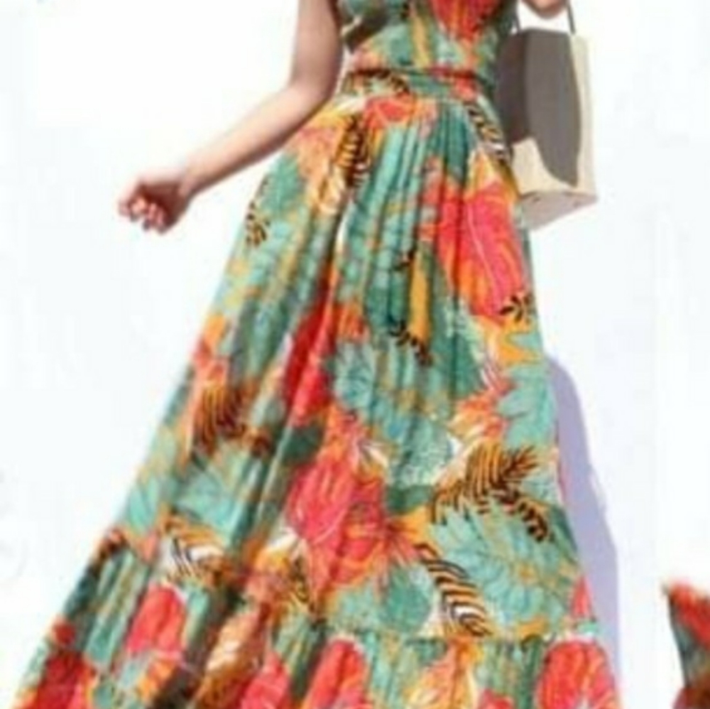 Strap Floral Maxi